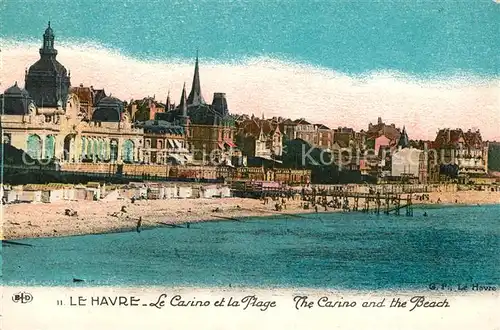 AK / Ansichtskarte Havre_Le Casino Strand Kirche Havre_Le Kat. Le Havre