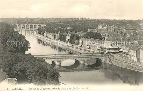 AK / Ansichtskarte Laval_Mayenne Palais de Justice Panorama Laval Mayenne Kat. Laval