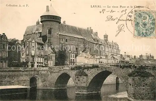 AK / Ansichtskarte Laval_Mayenne Pont Chateau Panorama Laval Mayenne Kat. Laval