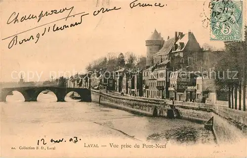 AK / Ansichtskarte Laval_Mayenne Panorama Pont Neuf Laval Mayenne Kat. Laval