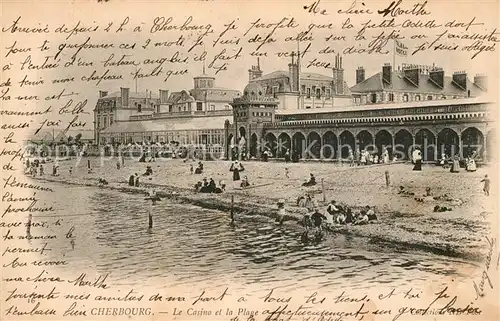 AK / Ansichtskarte Cherbourg_Octeville_Basse_Normandie Casino Strand Cherbourg_Octeville Kat. Cherbourg Octeville