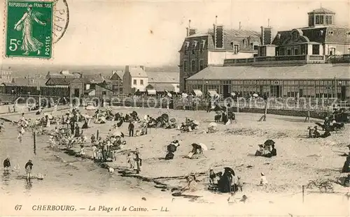 AK / Ansichtskarte Cherbourg_Octeville_Basse_Normandie Plage Casino Cherbourg_Octeville Kat. Cherbourg Octeville