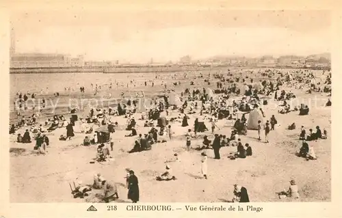 AK / Ansichtskarte Cherbourg_Octeville_Basse_Normandie Panorama Strand Cherbourg_Octeville Kat. Cherbourg Octeville