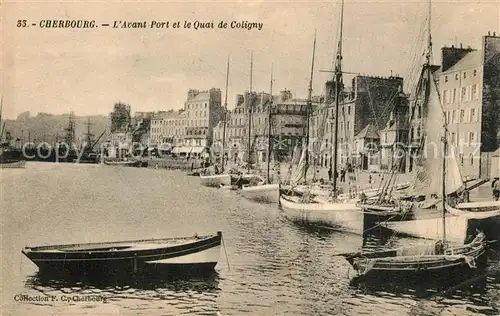 AK / Ansichtskarte Cherbourg_Octeville_Basse_Normandie Avant Port Quai de Caligny Cherbourg_Octeville Kat. Cherbourg Octeville