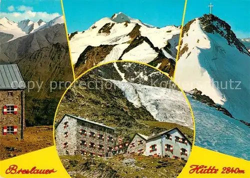 AK / Ansichtskarte Breslauerhuette Wildspitze  Breslauerhuette Kat. Soelden