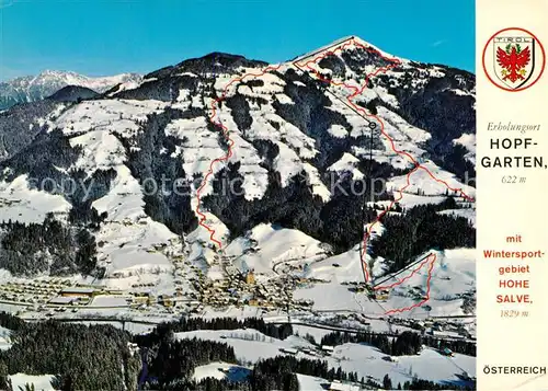 AK / Ansichtskarte Hopfgarten_Brixental Fliegeraufnahme Hohe Salve Hopfgarten Brixental Kat. Hopfgarten im Brixental