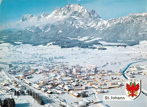 AK / Ansichtskarte St_Johann_Tirol Fliegeraufnahme Kaisergebirge St_Johann_Tirol Kat. St. Johann in Tirol
