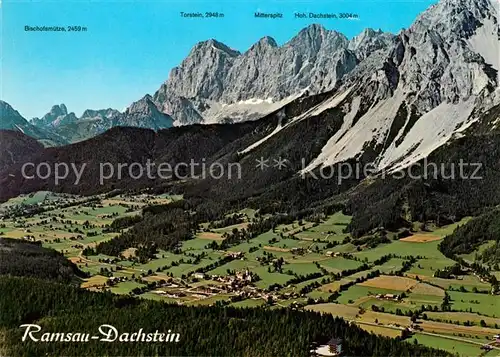AK / Ansichtskarte Ramsau_Dachstein_Steiermark Fliegeraufnahme Bischifsmuetze Torstein  Ramsau_Dachstein Kat. Ramsau am Dachstein