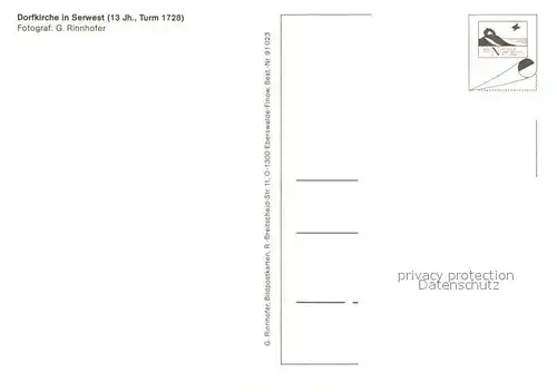 AK / Ansichtskarte Serwest Dorfkirche  Serwest Kat. Chorin