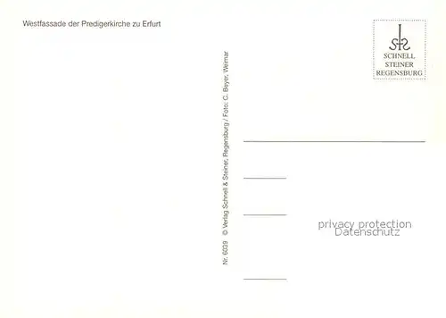 AK / Ansichtskarte Erfurt Predigerkirche  Erfurt Kat. Erfurt