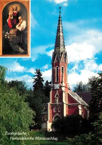 AK / Ansichtskarte Muerzzuschlag Evangelische Heilandskirche  Muerzzuschlag Kat. Muerzzuschlag