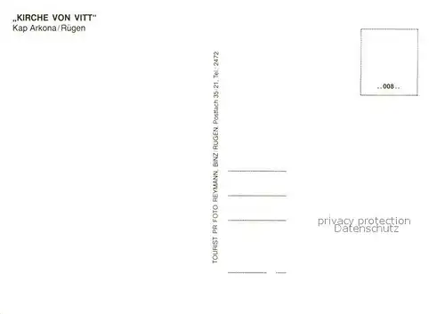 AK / Ansichtskarte Vitt_Ruegen Kapelle  Vitt_Ruegen