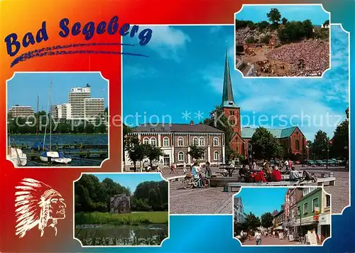 AK / Ansichtskarte Bad_Segeberg Seglerhafen Park Kirche Platz Brunnen Freilichtmuseum Fussgaengerzone Bad_Segeberg Kat. Bad Segeberg