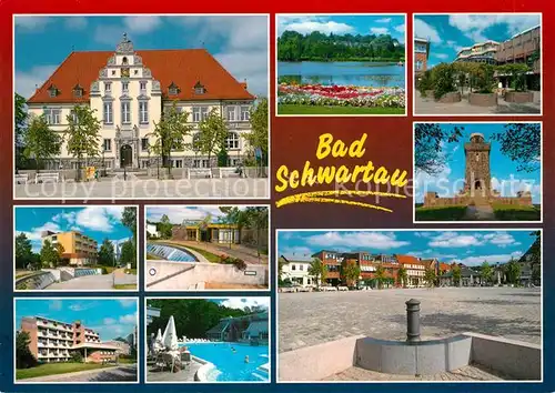 AK / Ansichtskarte Bad_Schwartau Amtsgericht Therme Seeufer Innenstadt Platz Turm Bad_Schwartau Kat. Bad Schwartau