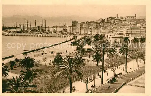 AK / Ansichtskarte Cannes_Alpes Maritimes Les Jardins et le Port Cannes Alpes Maritimes Kat. Cannes