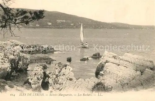 AK / Ansichtskarte Iles_de_Lerins Sainte Marguerite Les Rochers Iles_de_Lerins Kat. Cannes_Alpes Maritimes