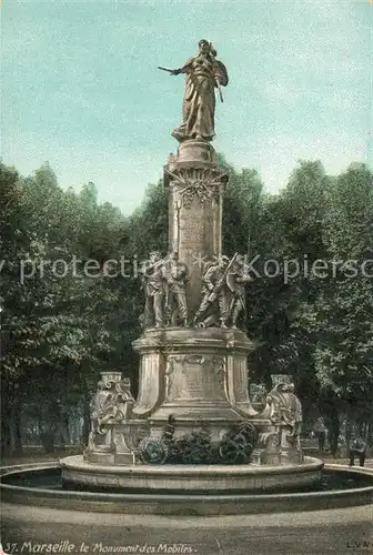 AK / Ansichtskarte Marseille_Bouches du Rhone Le Monument des Mobiles Marseille