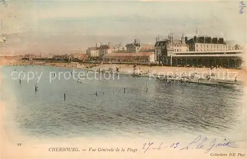 AK / Ansichtskarte Cherbourg_Octeville_Basse_Normandie Vue generale de la Plage Cherbourg_Octeville Kat. Cherbourg Octeville