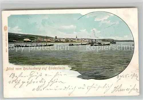 AK / Ansichtskarte Ruedesheim_Rhein Blick vom Rochusberg Ruedesheim Rhein Kat. Ruedesheim am Rhein