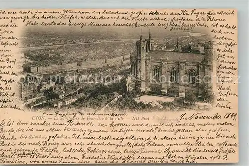 AK / Ansichtskarte Lyon_France Le Sanctuaire de Fourviere et la Ville Lyon France Kat. Lyon
