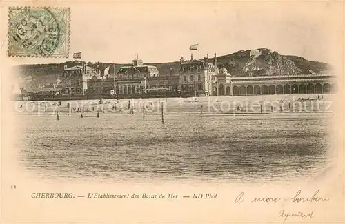 AK / Ansichtskarte Cherbourg_Octeville_Basse_Normandie Etablissement des Bains de Mer Cherbourg_Octeville Kat. Cherbourg Octeville