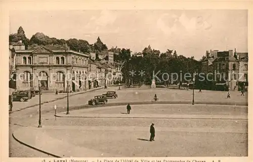 AK / Ansichtskarte Laval_Mayenne Place de Hotel de Ville Promenades de Change Laval Mayenne Kat. Laval