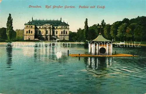 AK / Ansichtskarte Dresden Koeniglich Grosser Garten Palais Teich Dresden Kat. Dresden_Elbe