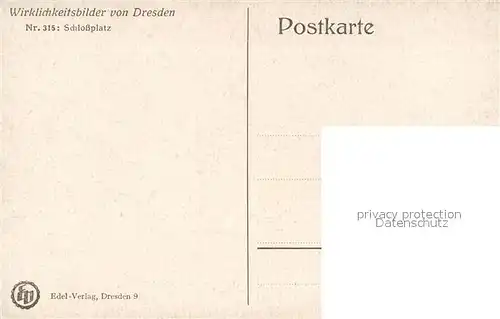 AK / Ansichtskarte Dresden Schlossplatz Kuenstlerkarte Dresden Kat. Dresden_Elbe
