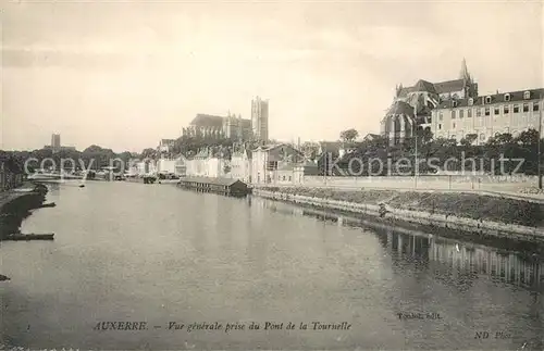 AK / Ansichtskarte Auxerre Vue generale prise du Pont de la Tournelle Auxerre Kat. Auxerre