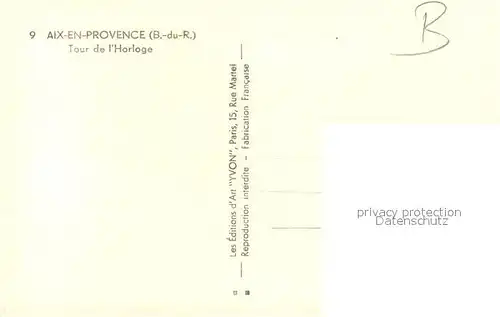 AK / Ansichtskarte Aix en Provence Tour de l Horloge Aix en Provence Kat. Aix en Provence