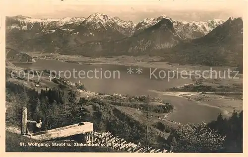 AK / Ansichtskarte St_Wolfgang_Wolfgangsee mit Strobl und Zinkenbach St_Wolfgang_Wolfgangsee Kat. St. Wolfgang im Salzkammergut