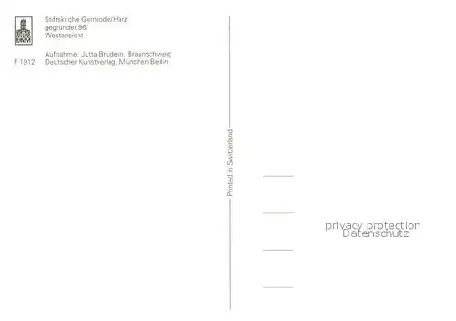 AK / Ansichtskarte Gernrode_Harz Stiftskirche  Gernrode Harz Kat. Gernrode Harz
