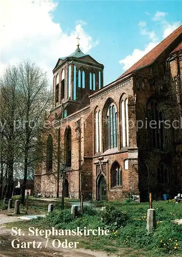 AK / Ansichtskarte Gartz_Oder St. Stephanskirche  Gartz_Oder Kat. Gartz Oder