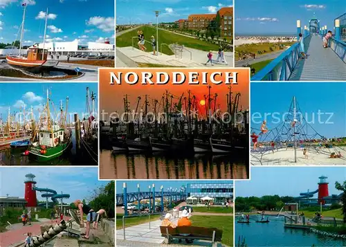 AK / Ansichtskarte Norddeich_Ostfriesland Fischerboote Klettergeruest  Norddeich_Ostfriesland Kat. Norden