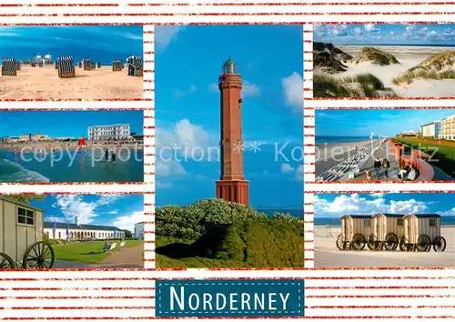 AK / Ansichtskarte Norderney_Nordseebad Leuchtturm Strand  Norderney_Nordseebad Kat. Norderney