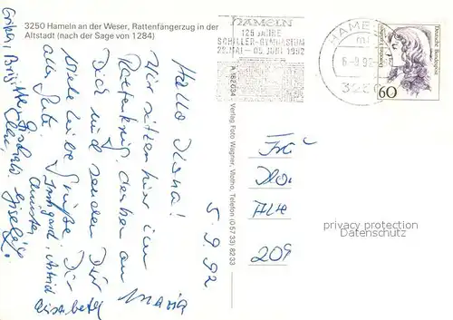 AK / Ansichtskarte Hameln_Weser Rattenfaengerzug  Hameln Weser