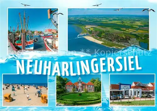 AK / Ansichtskarte Neuharlingersiel Fliegeraufnahme Strand  Neuharlingersiel Kat. Neuharlingersiel