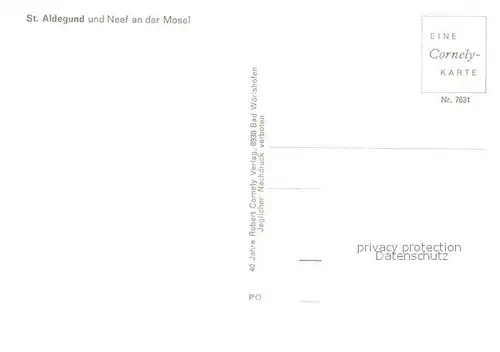 AK / Ansichtskarte St_Aldegund Neef Mosel St_Aldegund Kat. Sankt Aldegund