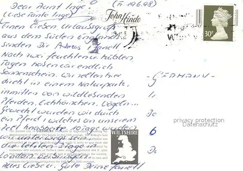 AK / Ansichtskarte Salisbury_Wiltshire  