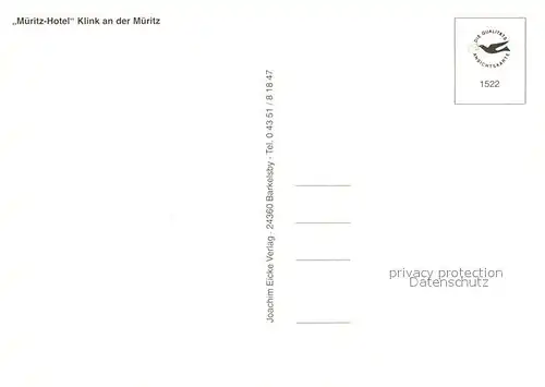 AK / Ansichtskarte Klink_Waren Mueritz Hotel  Klink Waren Kat. Klink Waren
