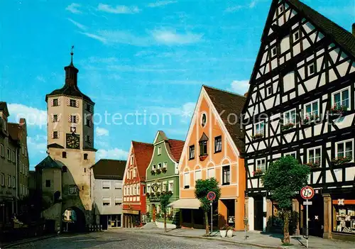 AK / Ansichtskarte Guenzburg Marktplatz Stadt Tor Guenzburg Kat. Guenzburg