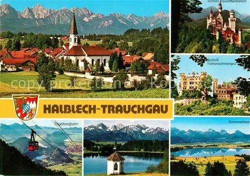 AK / Ansichtskarte Trauchgau Schloss Hohenschwangau Bannwaldsee Seilbahn  Trauchgau Kat. Halblech