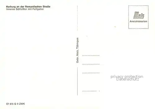 AK / Ansichtskarte Harburg_Schwaben Inneres Schlosstor Fallgatter Harburg Schwaben Kat. Harburg (Schwaben)
