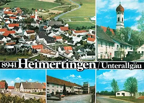 AK / Ansichtskarte Heimertingen Kirche Fliegeraufnahme Heimertingen Kat. Heimertingen