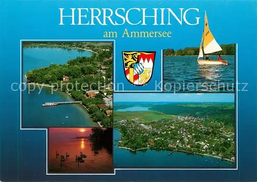 AK / Ansichtskarte Herrsching_Ammersee Fliegeraufnahme Herrsching Ammersee Kat. Herrsching a.Ammersee