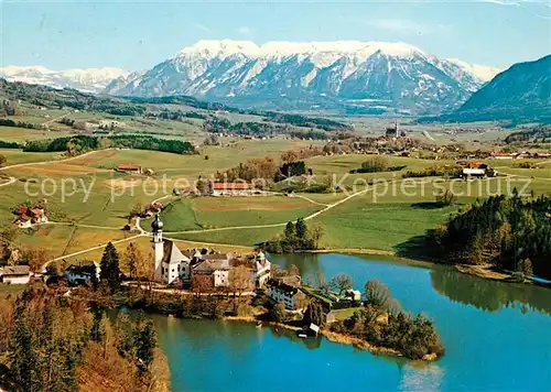 AK / Ansichtskarte Anger_Chiemgau Klosterwirt Hoeglwoerth Fliegeraufnahme Anger Chiemgau