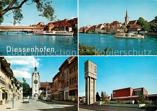 AK / Ansichtskarte Diessenhofen Tor Bruecke Personenschiffahrt Diessenhofen Kat. Diessenhofen