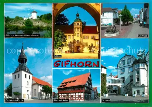 AK / Ansichtskarte Gifhorn St. Nicolai Kirche Ratsweinkeller Schloss  Gifhorn Kat. Gifhorn