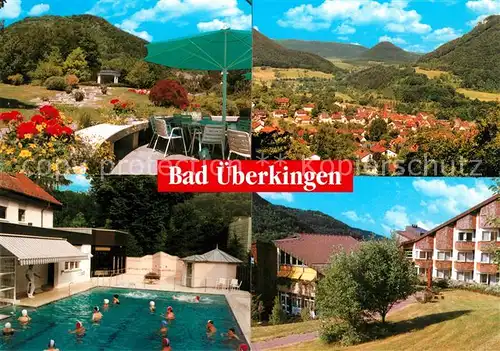 AK / Ansichtskarte Bad_ueberkingen Hotel Terrasse Swimming Pool Quellentempel Landschaftspanorama Bad_ueberkingen Kat. Bad ueberkingen