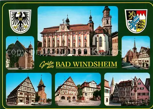 AK / Ansichtskarte Bad_Windsheim Teilansichten Altstadt Fachwerkhaeuser Wappen Bad_Windsheim Kat. Bad Windsheim